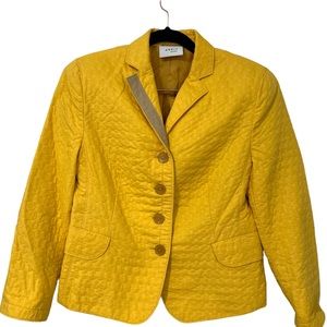 Akris Punto quilted style yellow blazer